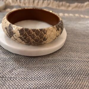 Snakeskin Patterned Bangle Bracelet